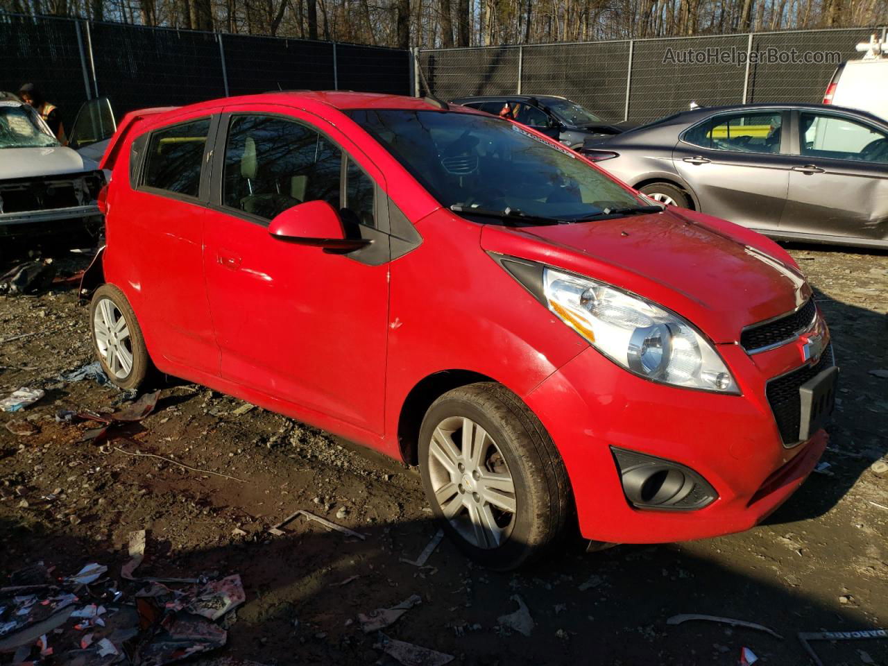 2013 Chevrolet Spark 1lt Red vin: KL8CD6S97DC538501