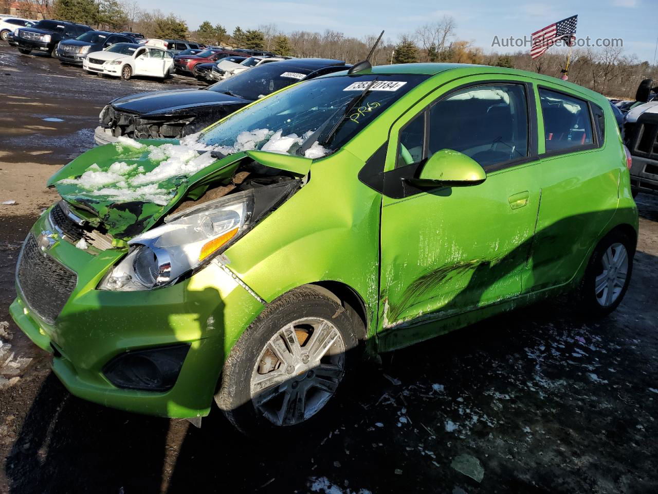 2015 Chevrolet Spark 1lt Green vin: KL8CD6S97FC740757