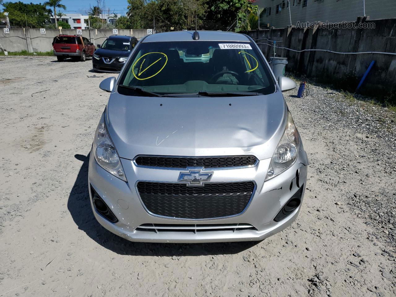 2015 Chevrolet Spark 1lt Silver vin: KL8CD6S98FC724308