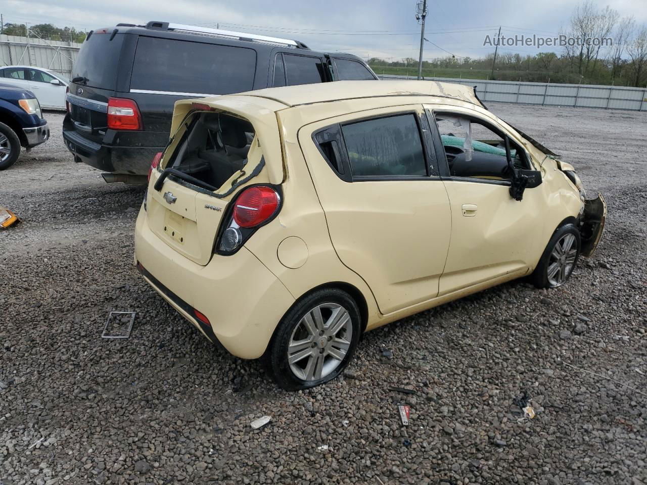 2013 Chevrolet Spark 1lt Yellow vin: KL8CD6S99DC600156