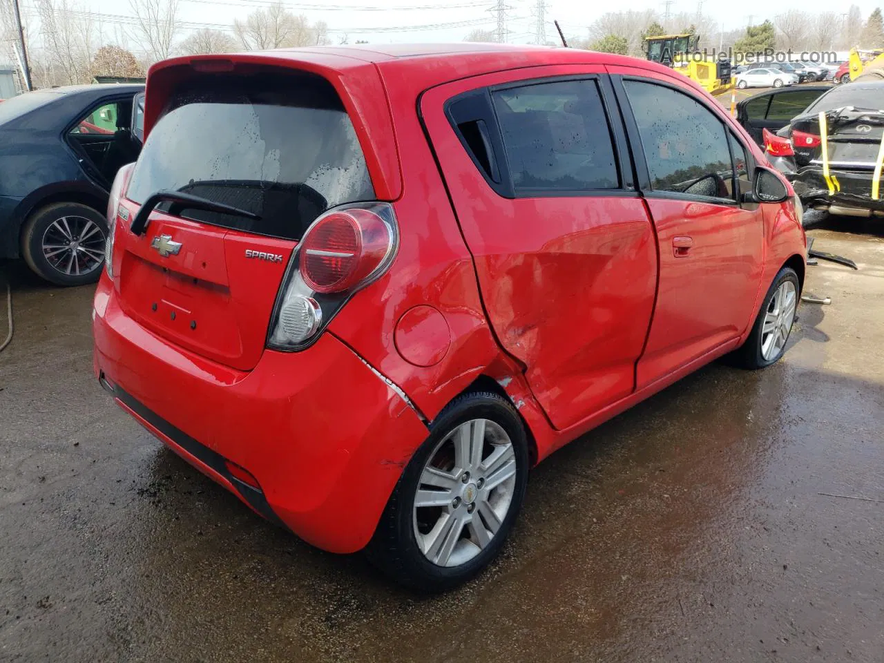 2013 Chevrolet Spark 1lt Red vin: KL8CD6S9XDC519537