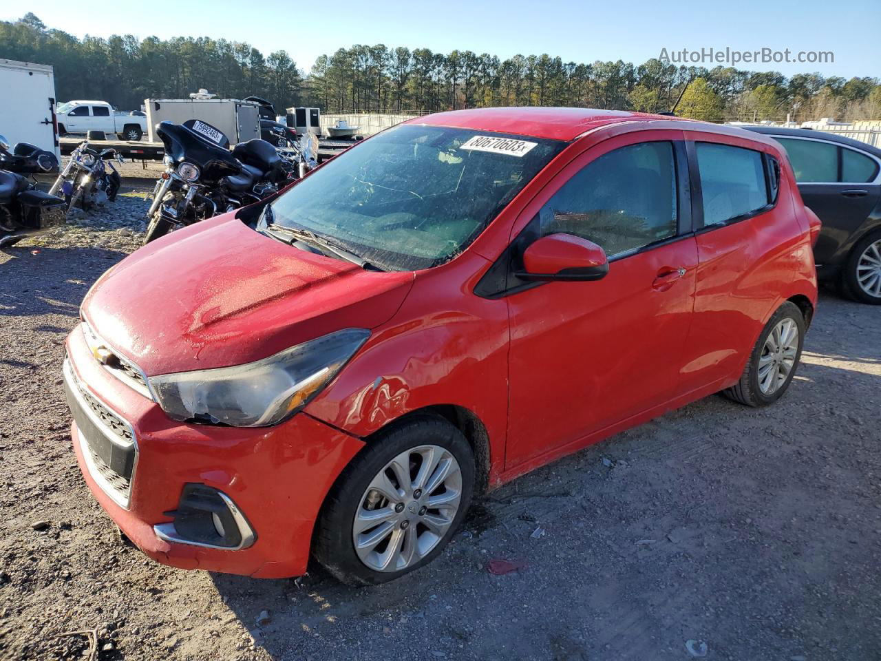 2017 Chevrolet Spark 1lt Red vin: KL8CD6SA2HC826331