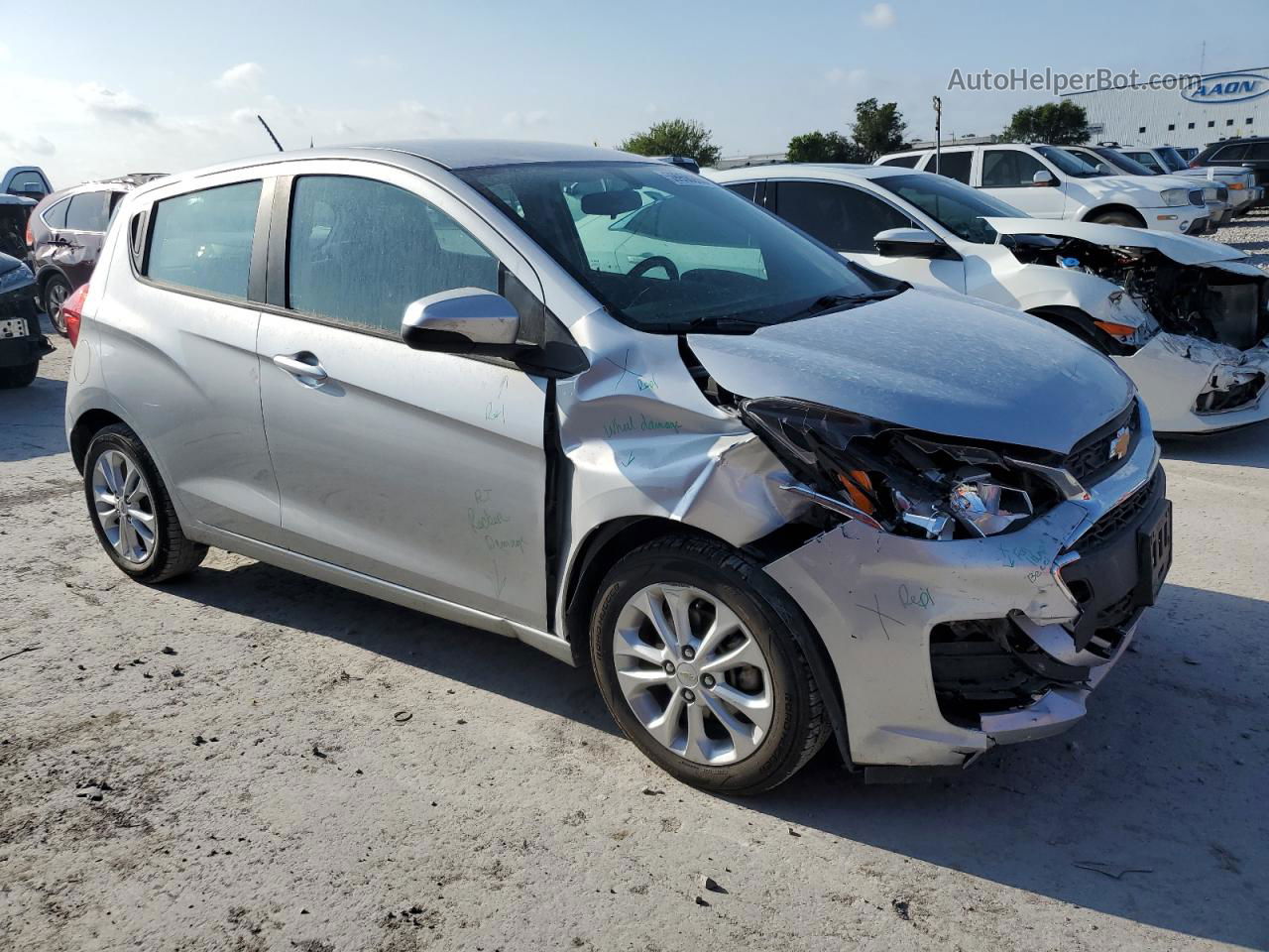 2019 Chevrolet Spark 1lt Silver vin: KL8CD6SA6KC728913