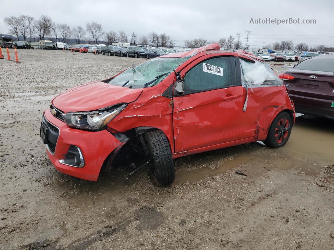 2017 Chevrolet Spark 1lt Red vin: KL8CD6SAXHC753418