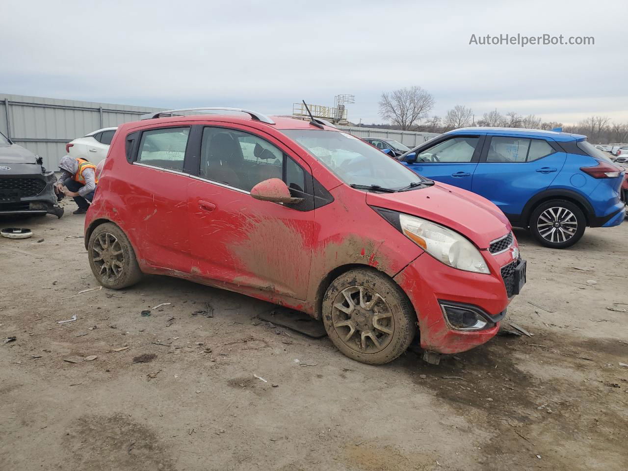 2013 Chevrolet Spark 2lt Red vin: KL8CF6S96DC576294