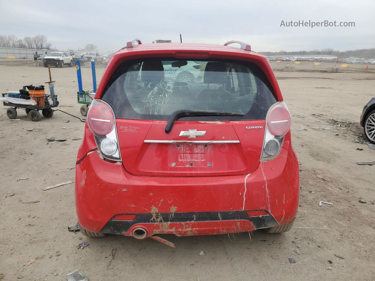 2013 Chevrolet Spark 2lt Red vin: KL8CF6S96DC576294