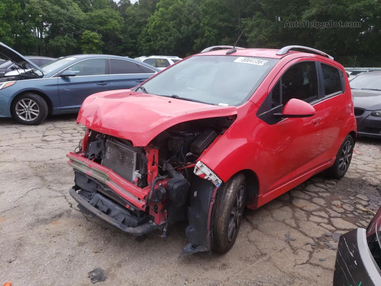 2013 Chevrolet Spark 2lt Red vin: KL8CF6S9XDC505678