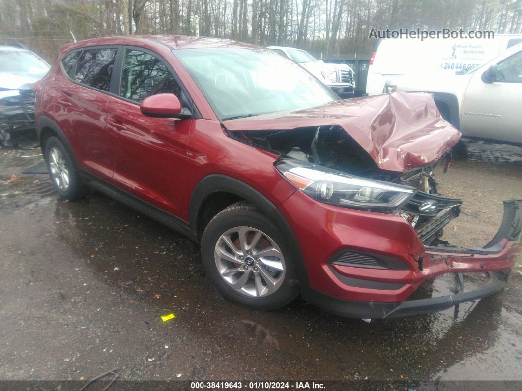 2018 Hyundai Tucson Se Maroon vin: KM8J23A42JU766738