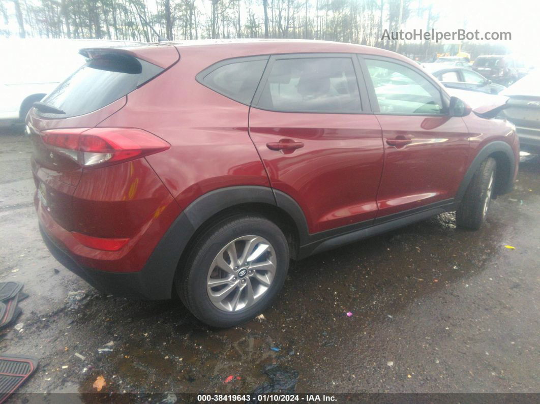 2018 Hyundai Tucson Se Maroon vin: KM8J23A42JU766738