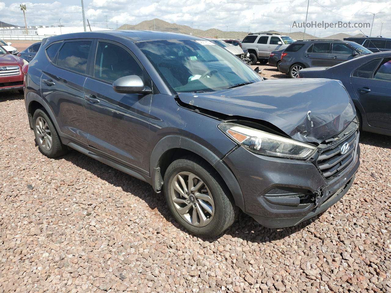 2016 Hyundai Tucson Se Charcoal vin: KM8J23A44GU128905