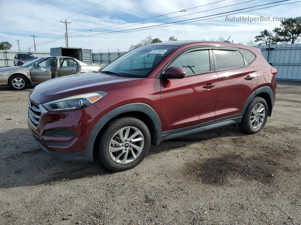 2017 Hyundai Tucson Se Maroon vin: KM8J23A46HU507289