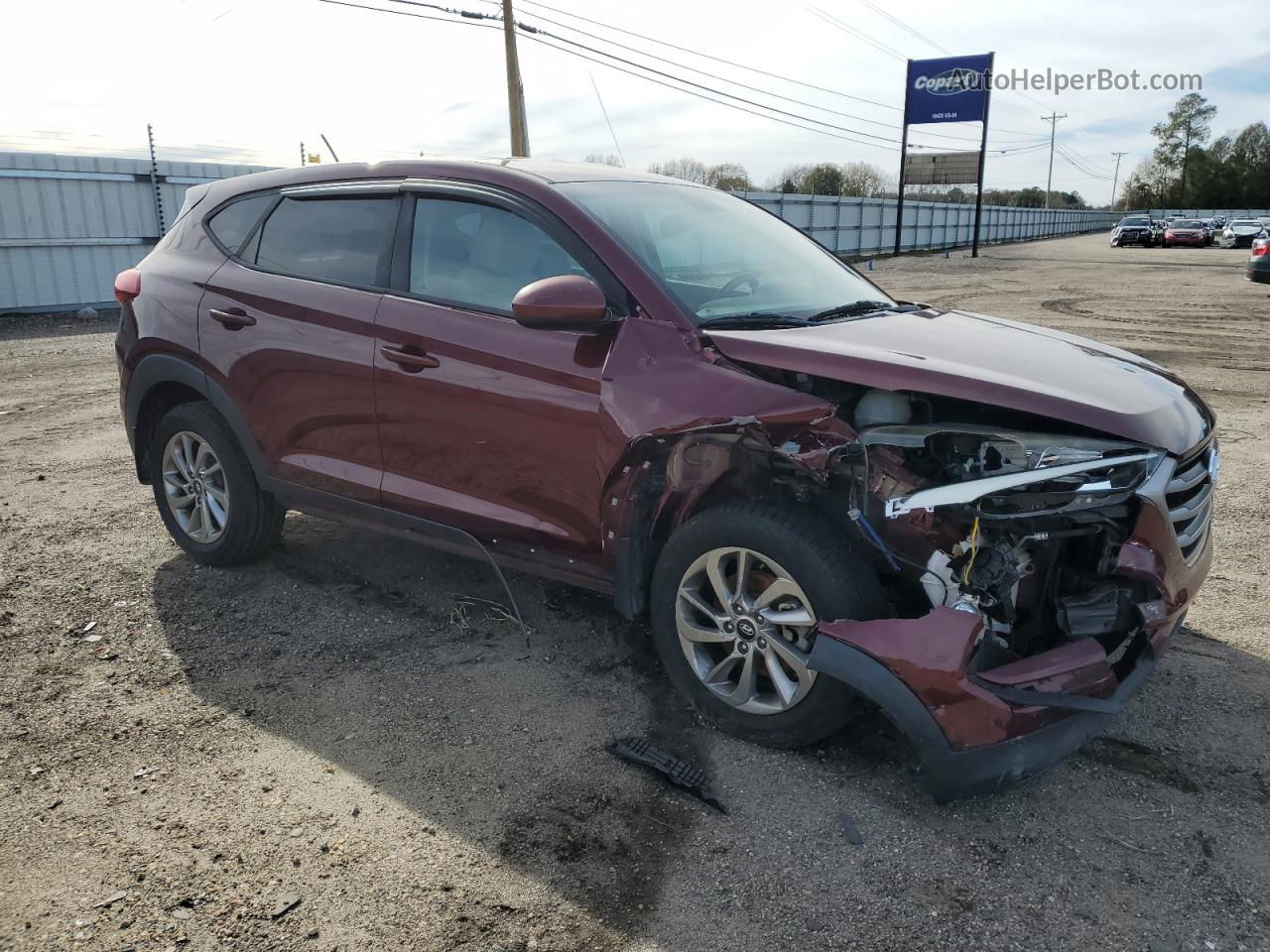 2017 Hyundai Tucson Se Maroon vin: KM8J23A46HU507289