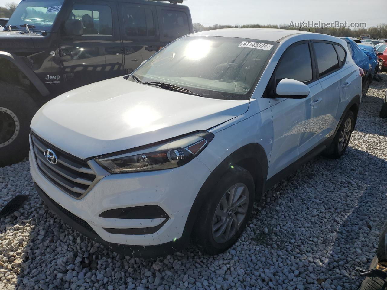 2017 Hyundai Tucson Se White vin: KM8J23A48HU357668