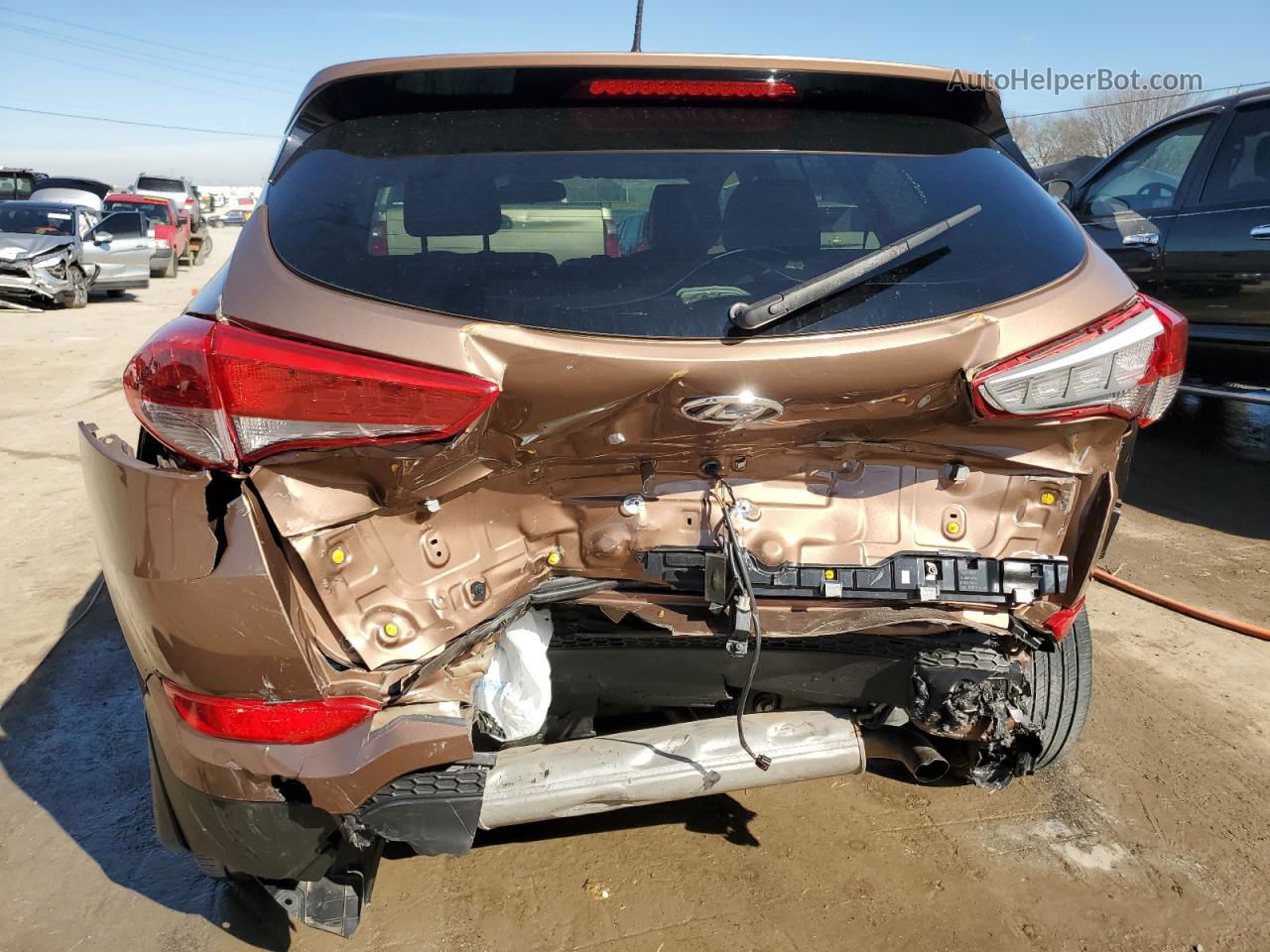 2017 Hyundai Tucson Se Brown vin: KM8J23A4XHU378649