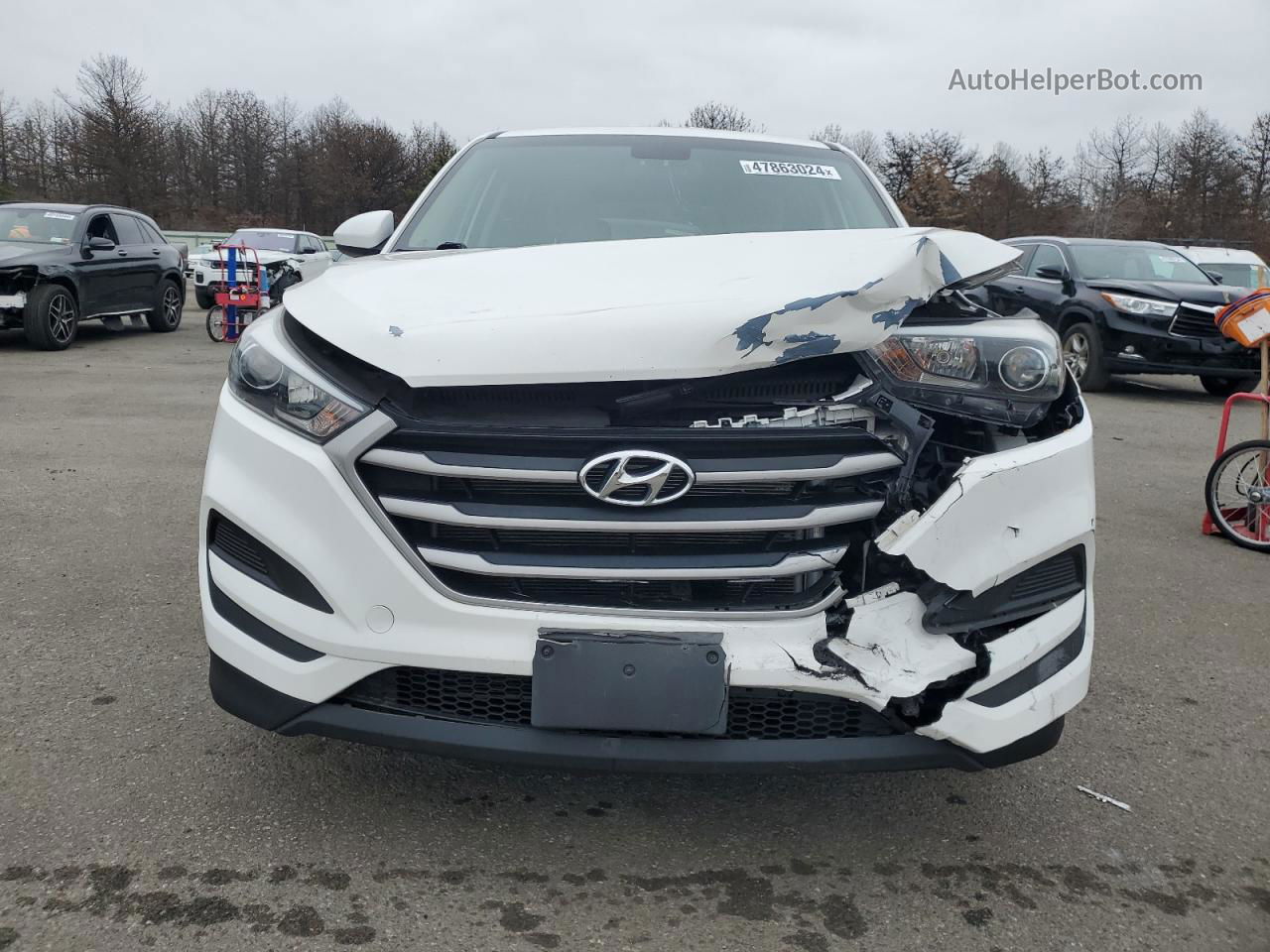 2018 Hyundai Tucson Se White vin: KM8J2CA40JU824474