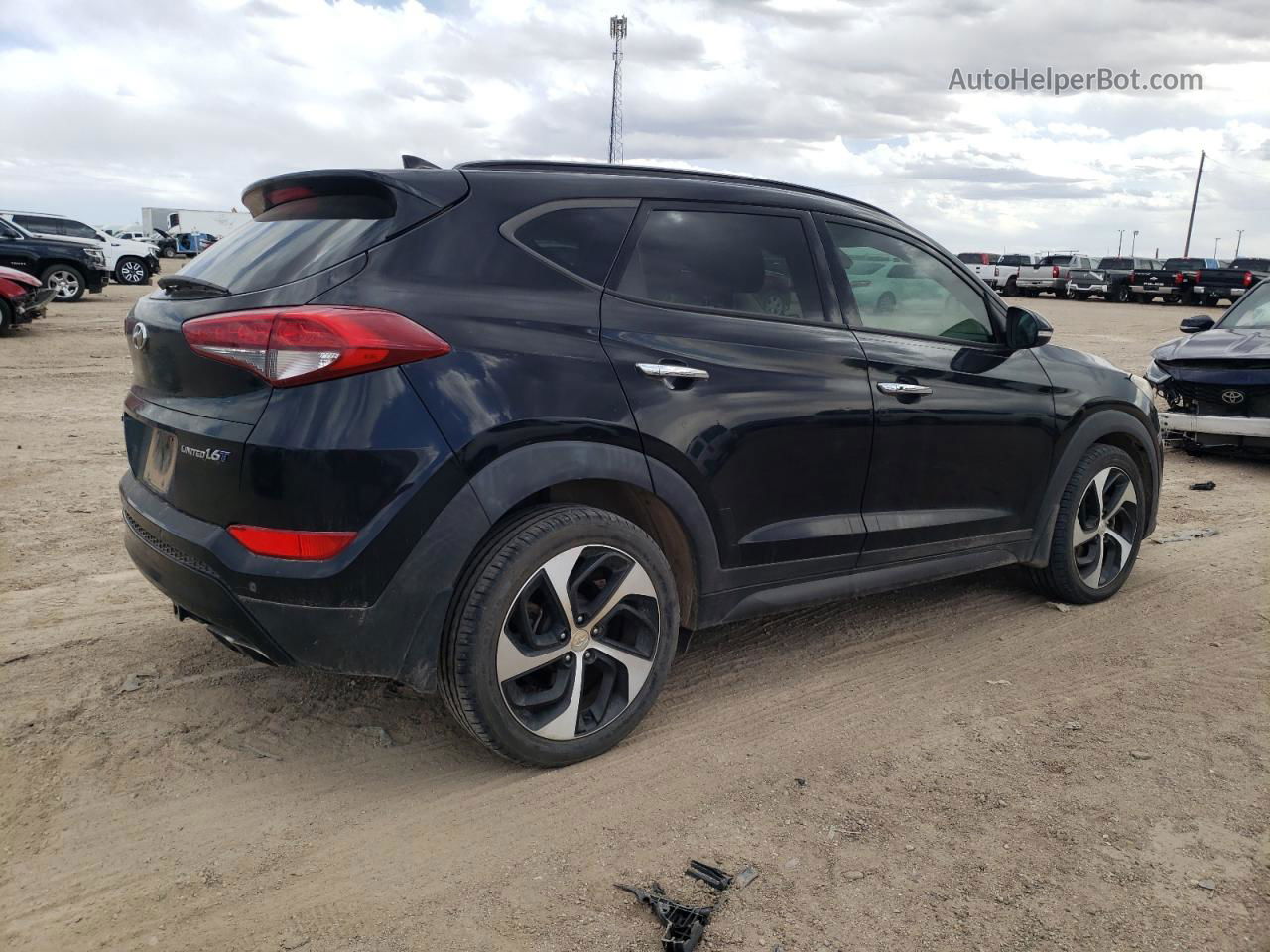 2016 Hyundai Tucson Limited Черный vin: KM8J33A20GU214398