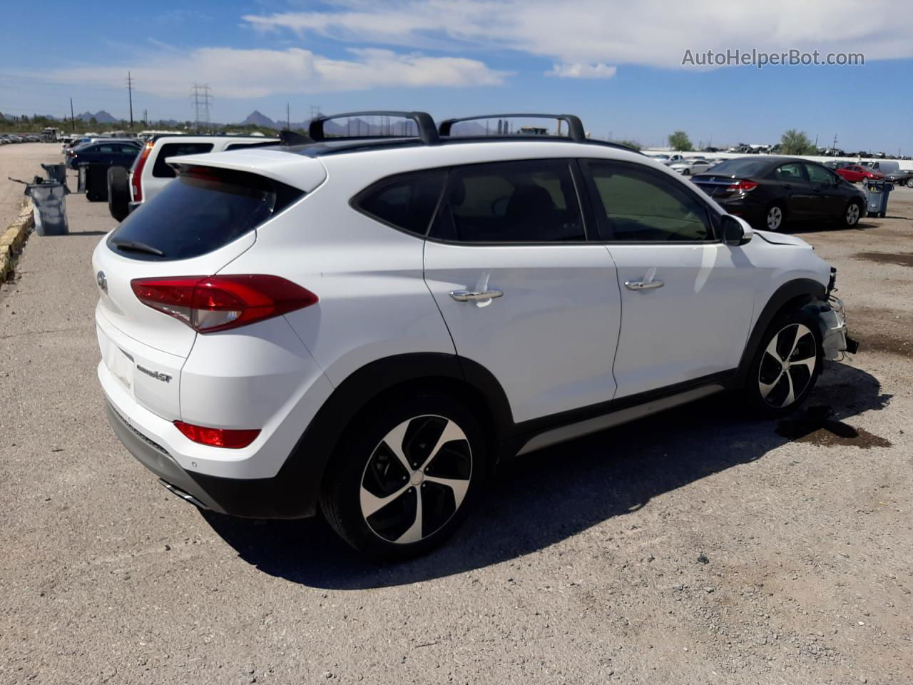 2017 Hyundai Tucson Limited White vin: KM8J33A20HU316611