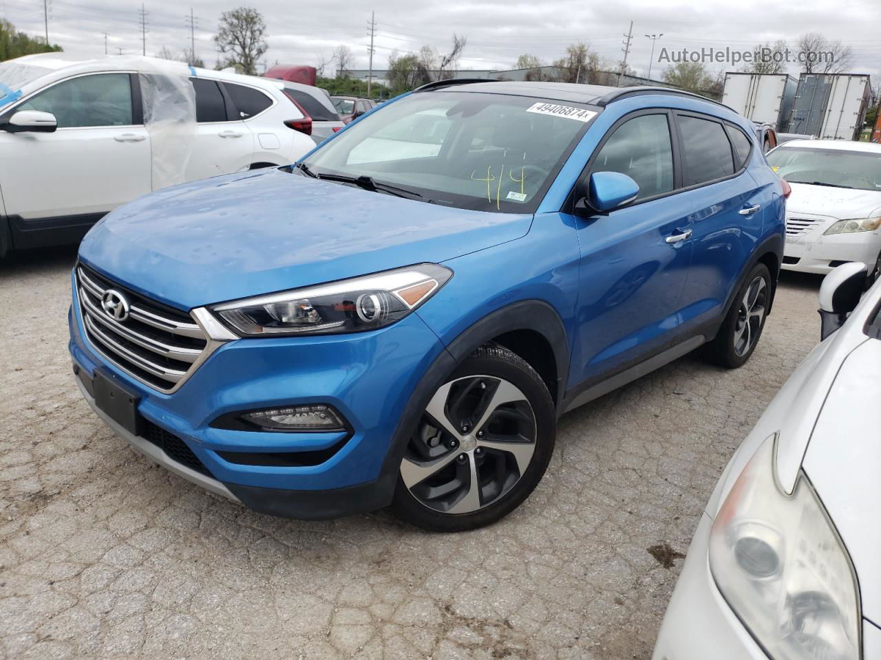 2017 Hyundai Tucson Limited Blue vin: KM8J33A20HU328256