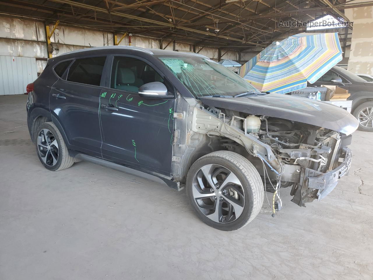 2017 Hyundai Tucson Limited Gray vin: KM8J33A20HU349656