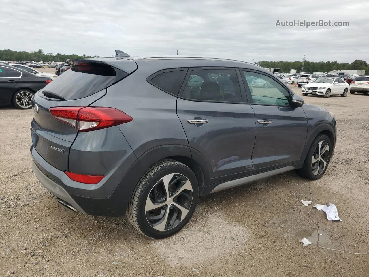 2017 Hyundai Tucson Limited Серый vin: KM8J33A20HU355568