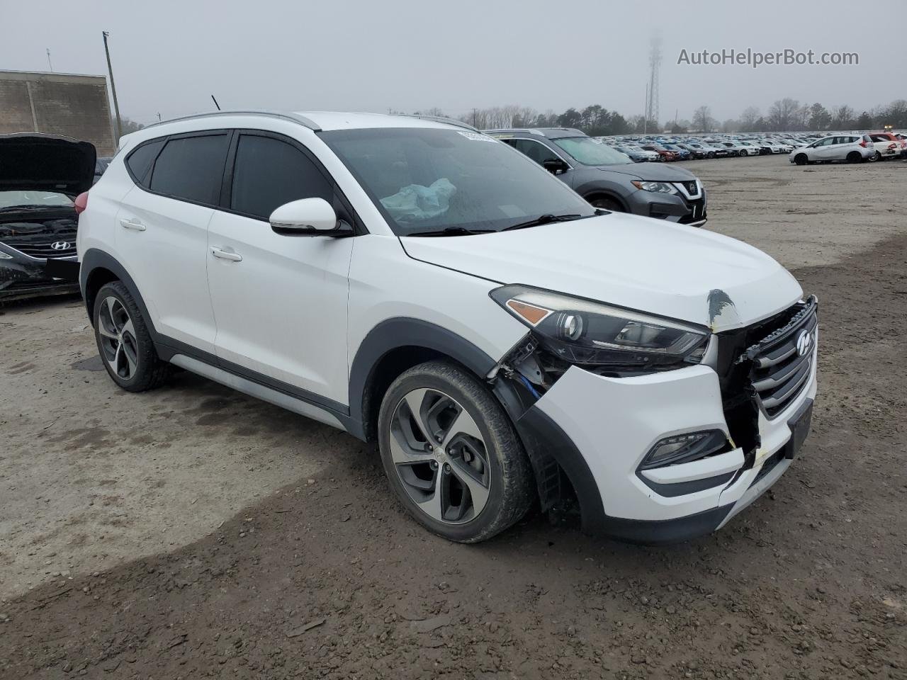 2017 Hyundai Tucson Limited White vin: KM8J33A20HU369339