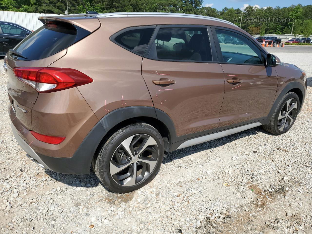 2017 Hyundai Tucson Limited Желто-коричневый vin: KM8J33A20HU406762