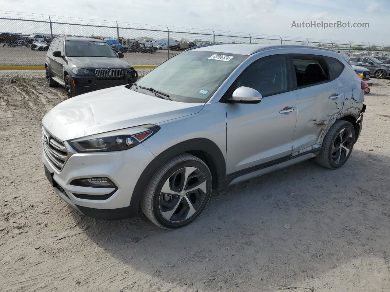 2017 Hyundai Tucson Limited Серебряный vin: KM8J33A20HU500298