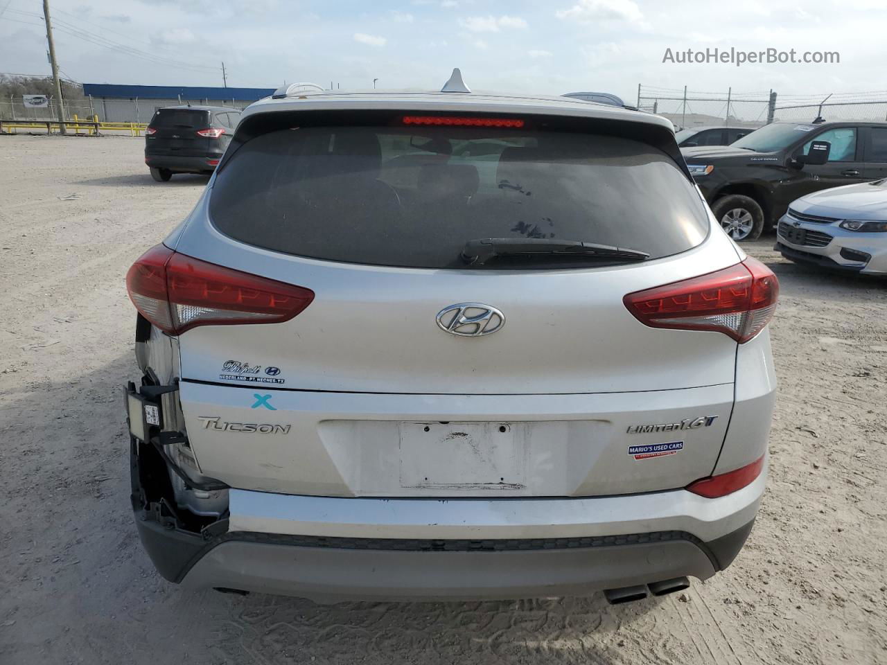 2017 Hyundai Tucson Limited Серебряный vin: KM8J33A20HU500298