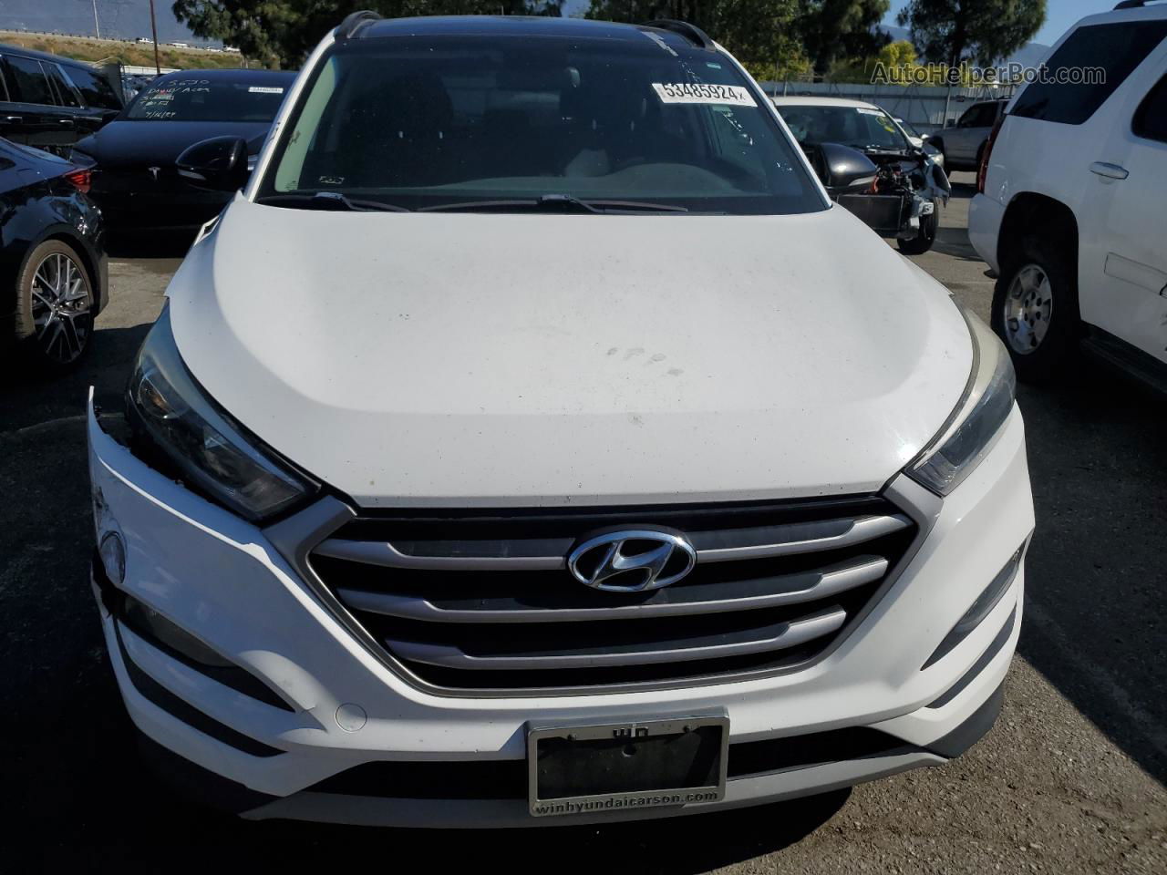 2017 Hyundai Tucson Limited White vin: KM8J33A20HU543474