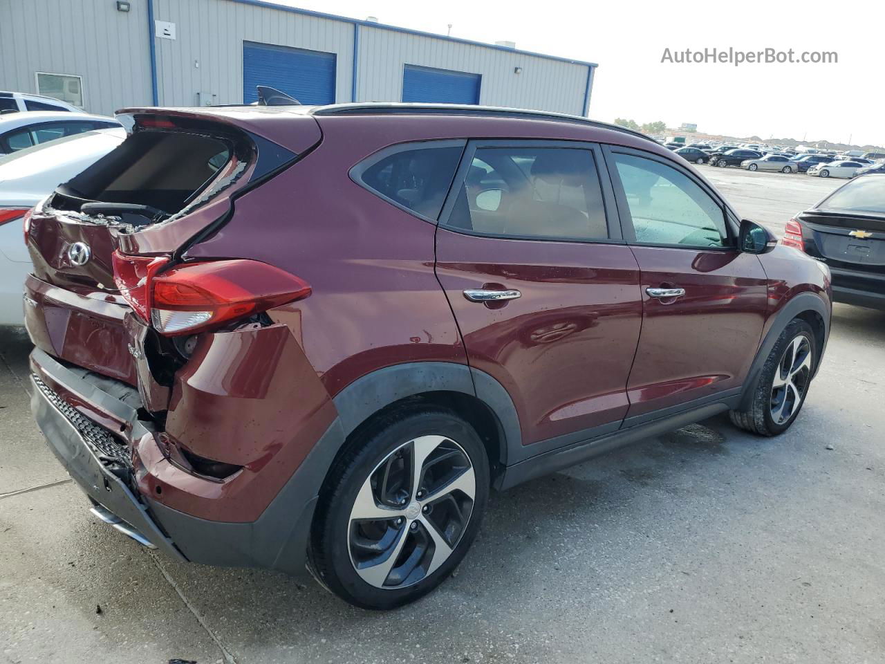 2016 Hyundai Tucson Limited Burgundy vin: KM8J33A21GU101883