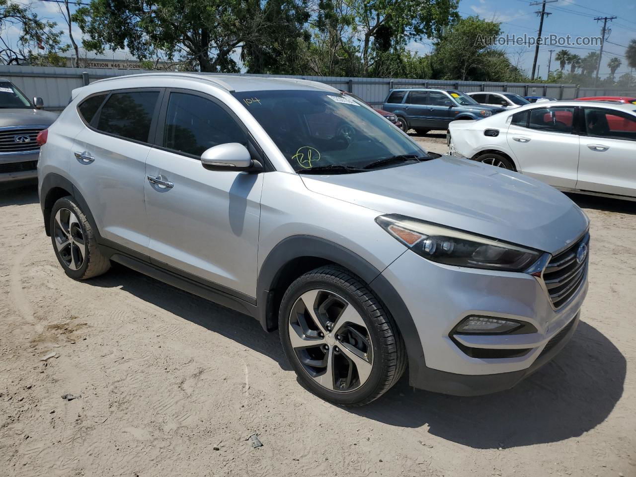 2016 Hyundai Tucson Limited Silver vin: KM8J33A21GU154017