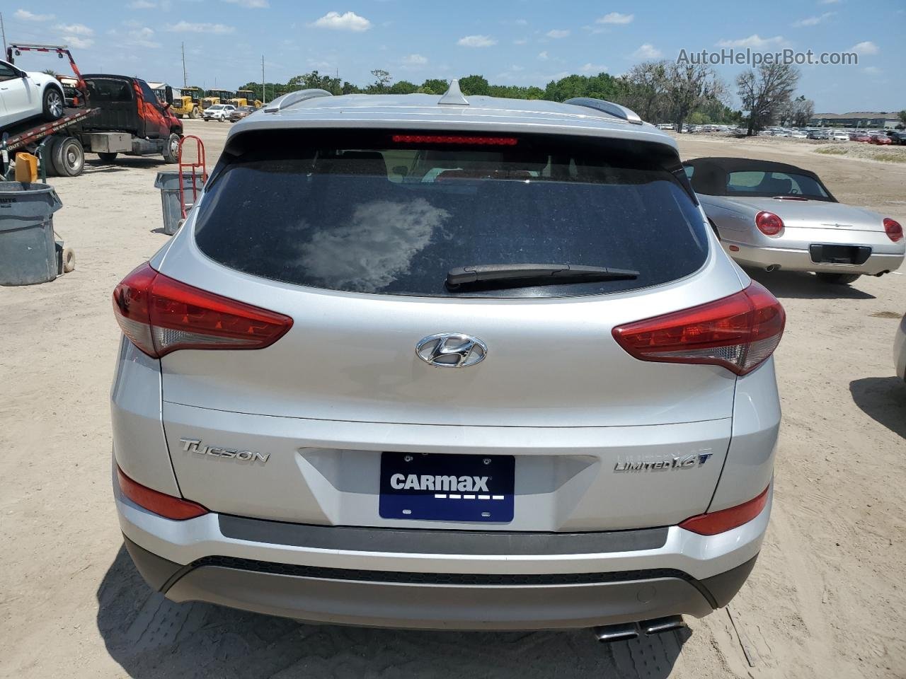 2016 Hyundai Tucson Limited Silver vin: KM8J33A21GU154017