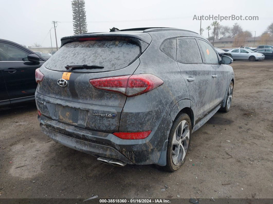 2016 Hyundai Tucson Limited Gray vin: KM8J33A21GU237947