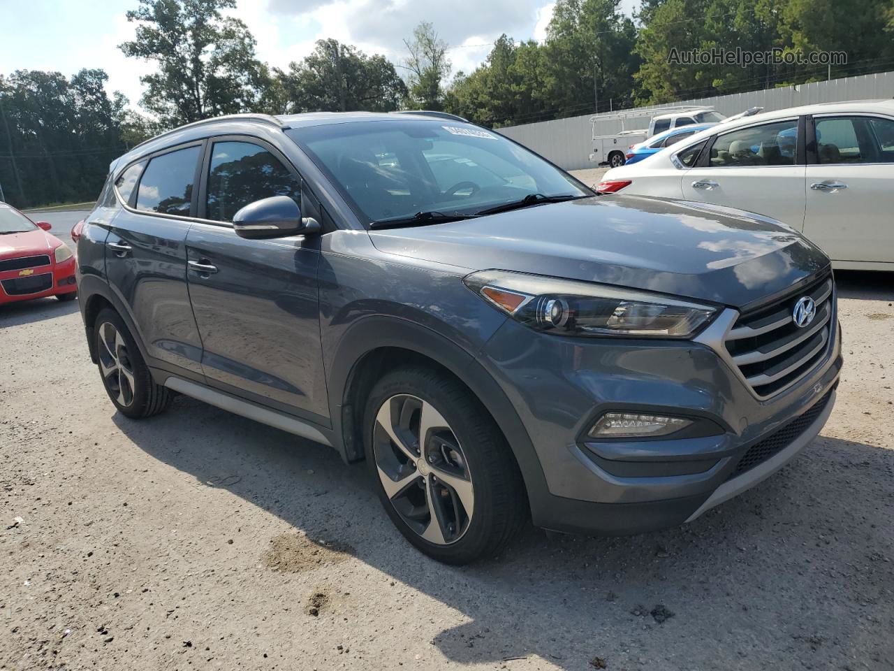 2017 Hyundai Tucson Limited Gray vin: KM8J33A21HU419813