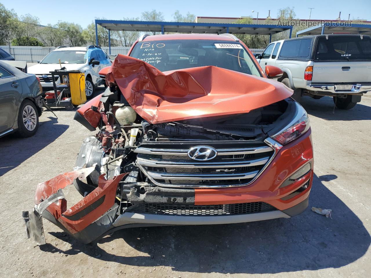 2017 Hyundai Tucson Limited Orange vin: KM8J33A21HU451922