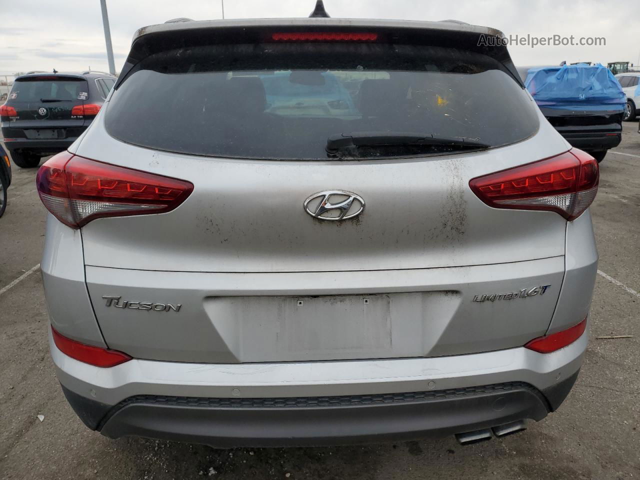 2016 Hyundai Tucson Limited Silver vin: KM8J33A22GU133144