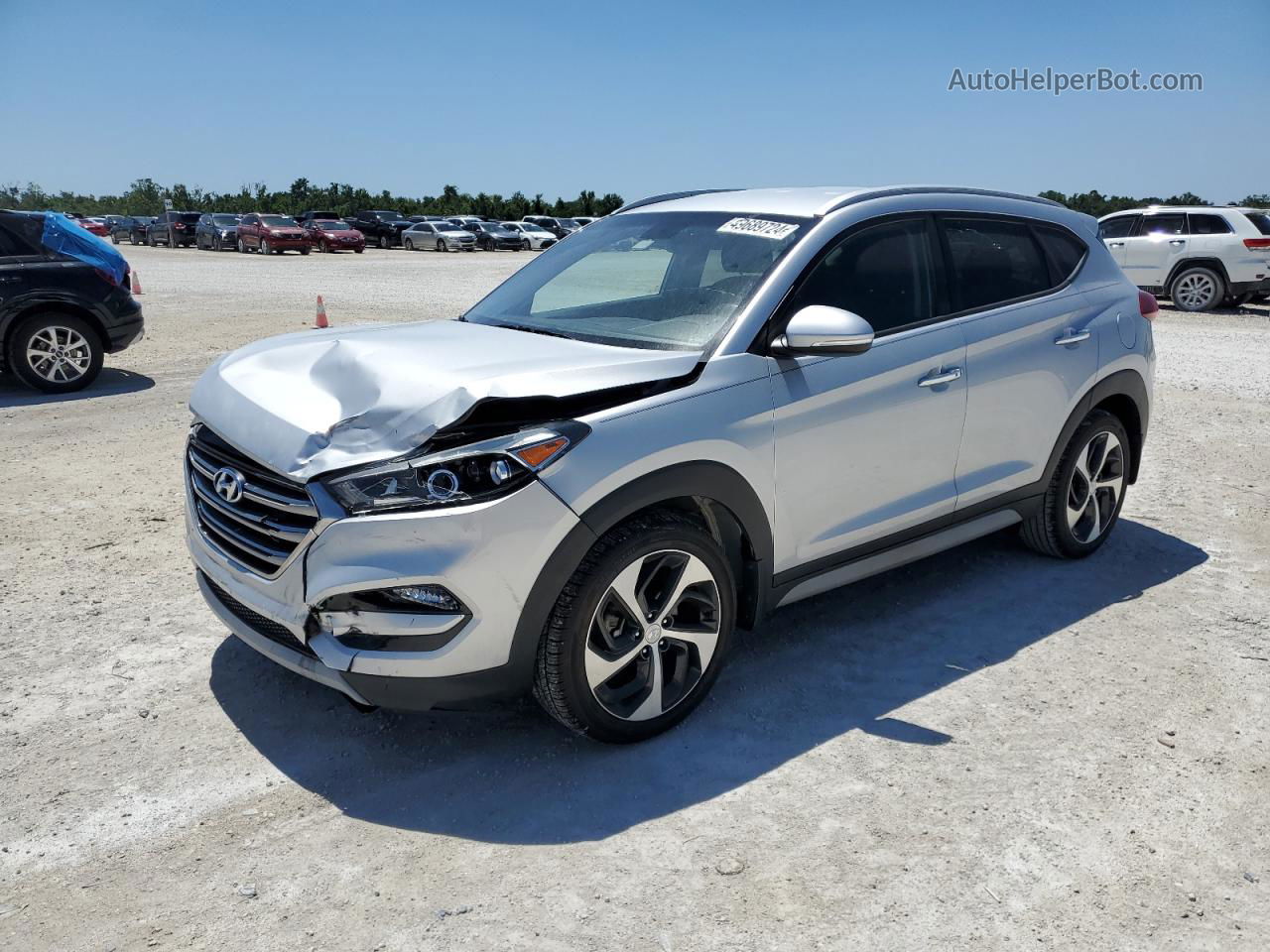 2017 Hyundai Tucson Limited Silver vin: KM8J33A22HU371657