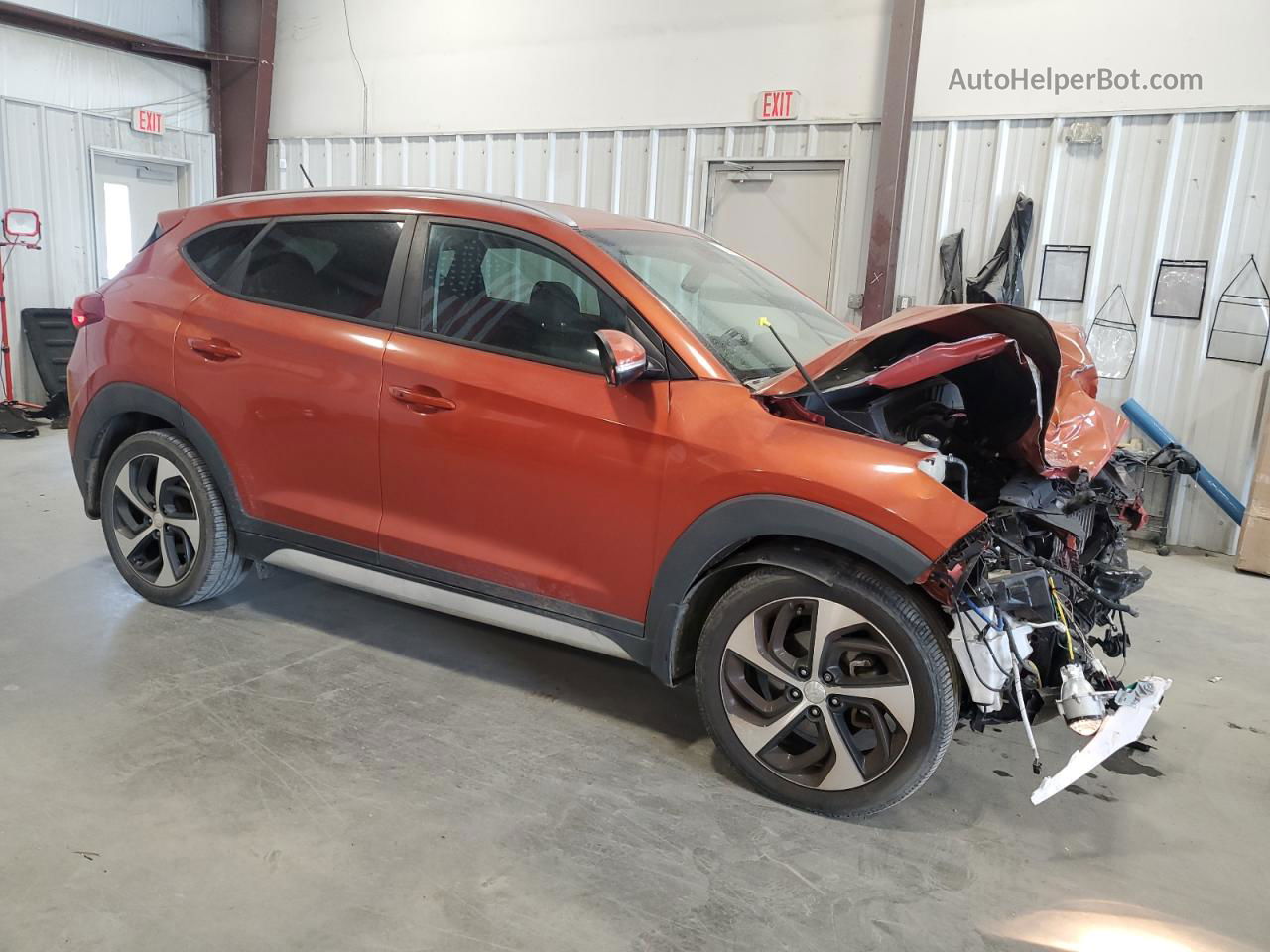 2017 Hyundai Tucson Limited Orange vin: KM8J33A22HU458264