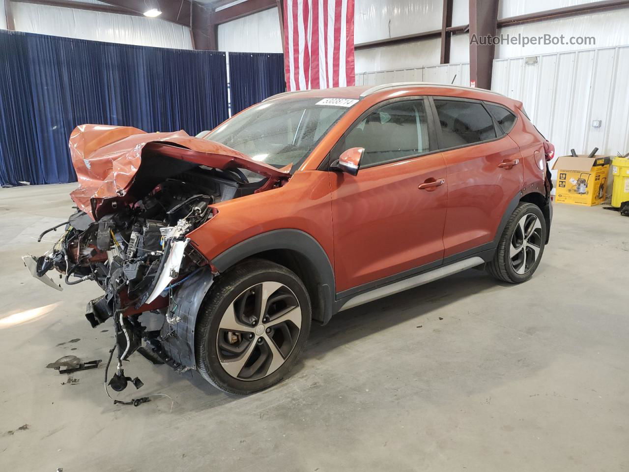 2017 Hyundai Tucson Limited Orange vin: KM8J33A22HU458264