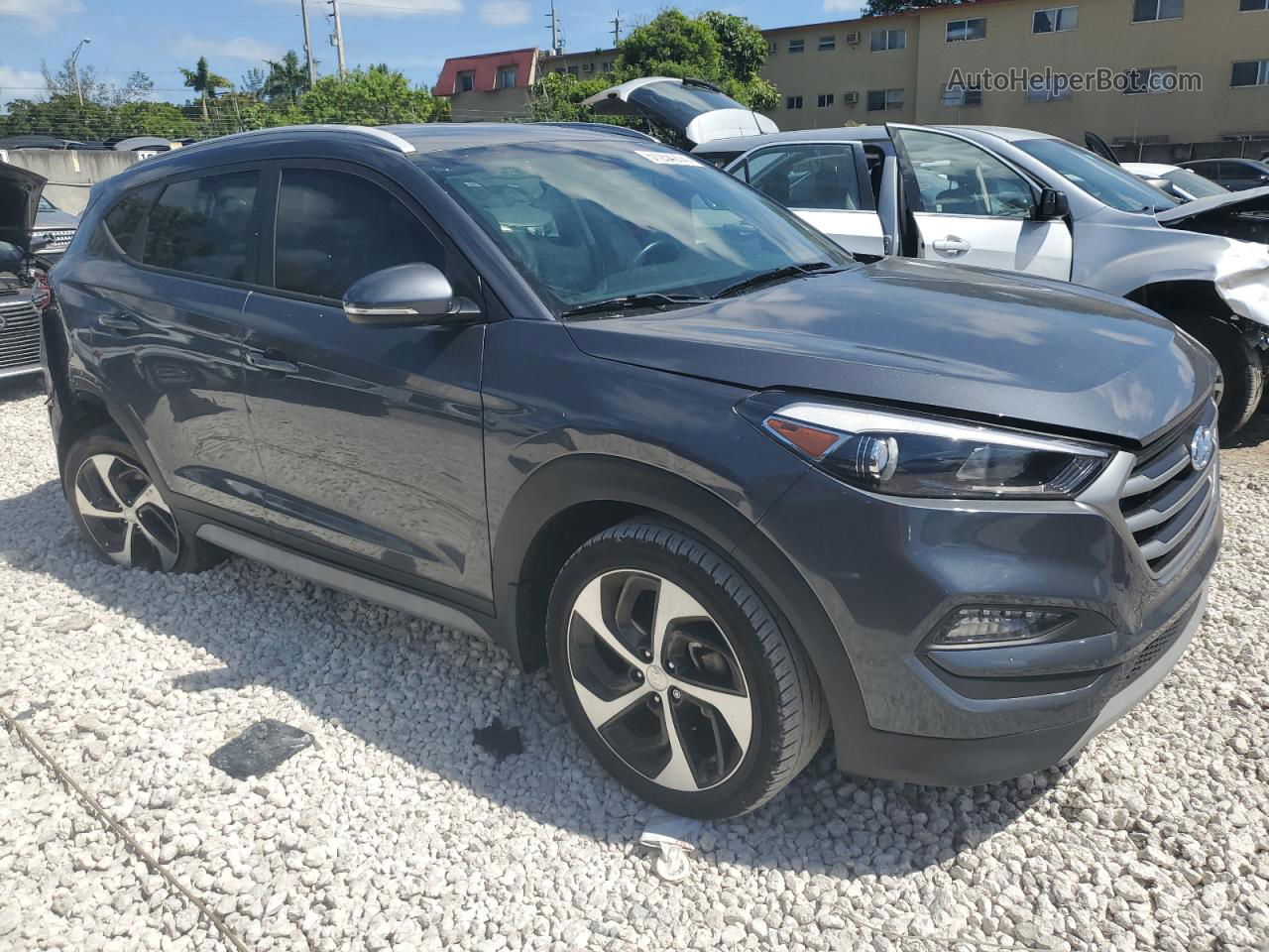 2017 Hyundai Tucson Limited Gray vin: KM8J33A22HU458572