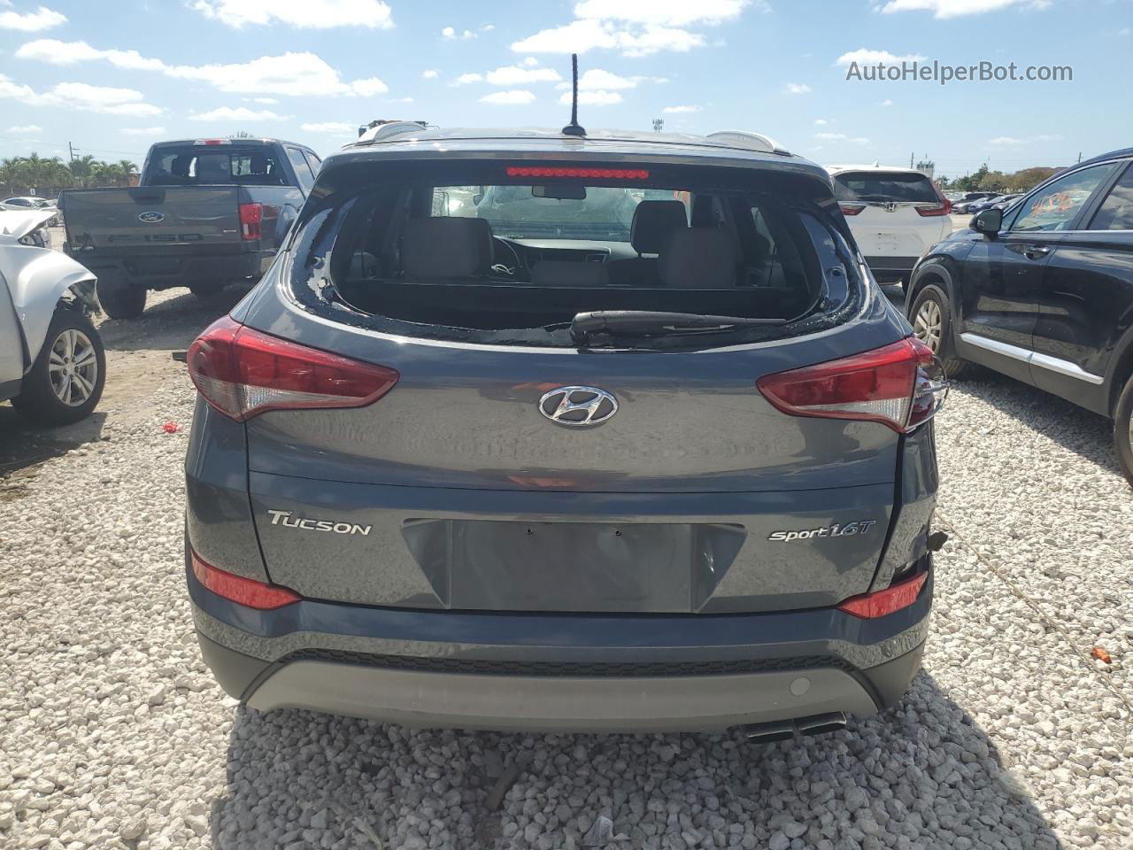 2017 Hyundai Tucson Limited Gray vin: KM8J33A22HU458572