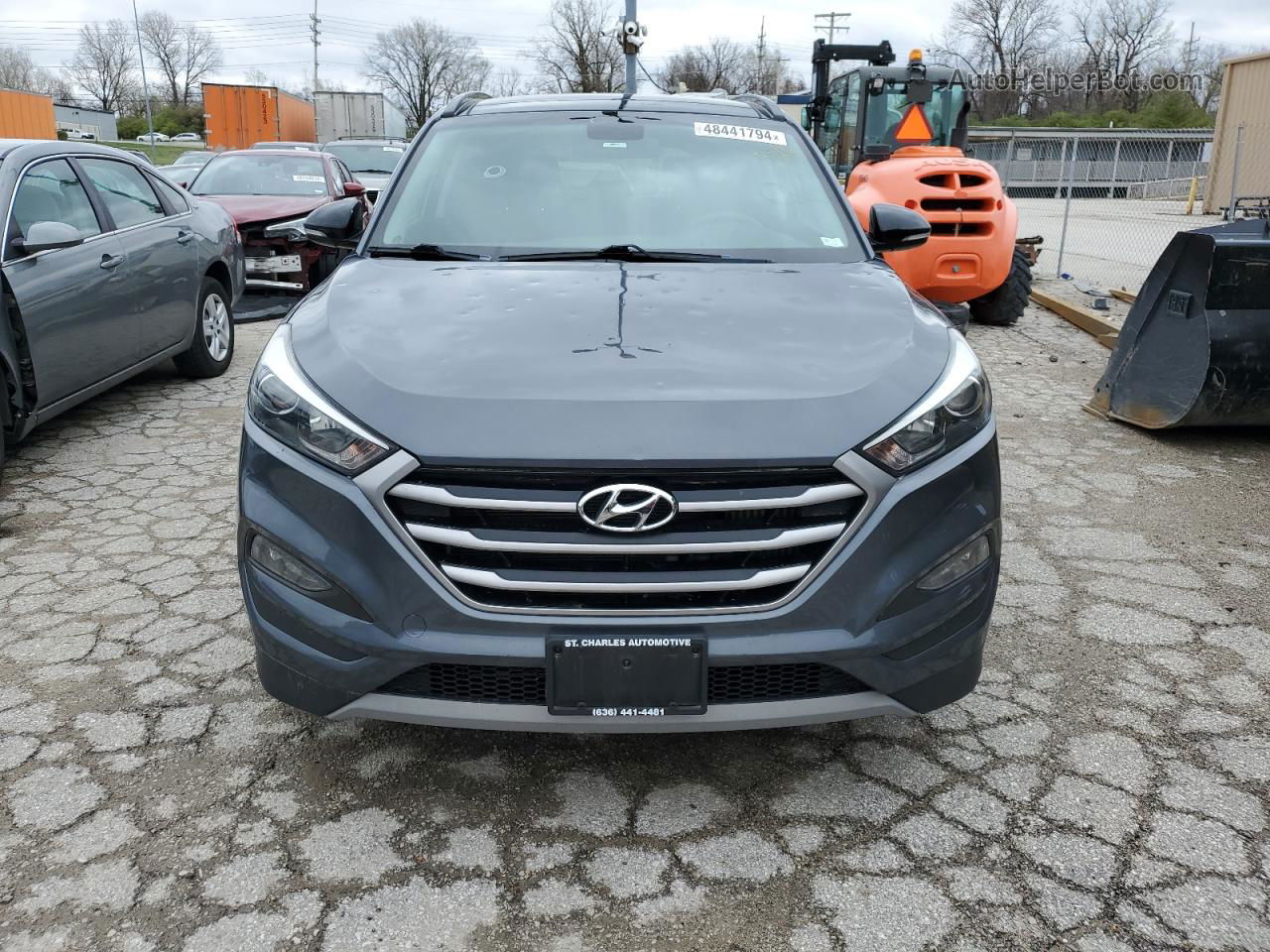 2017 Hyundai Tucson Limited Серый vin: KM8J33A22HU488851