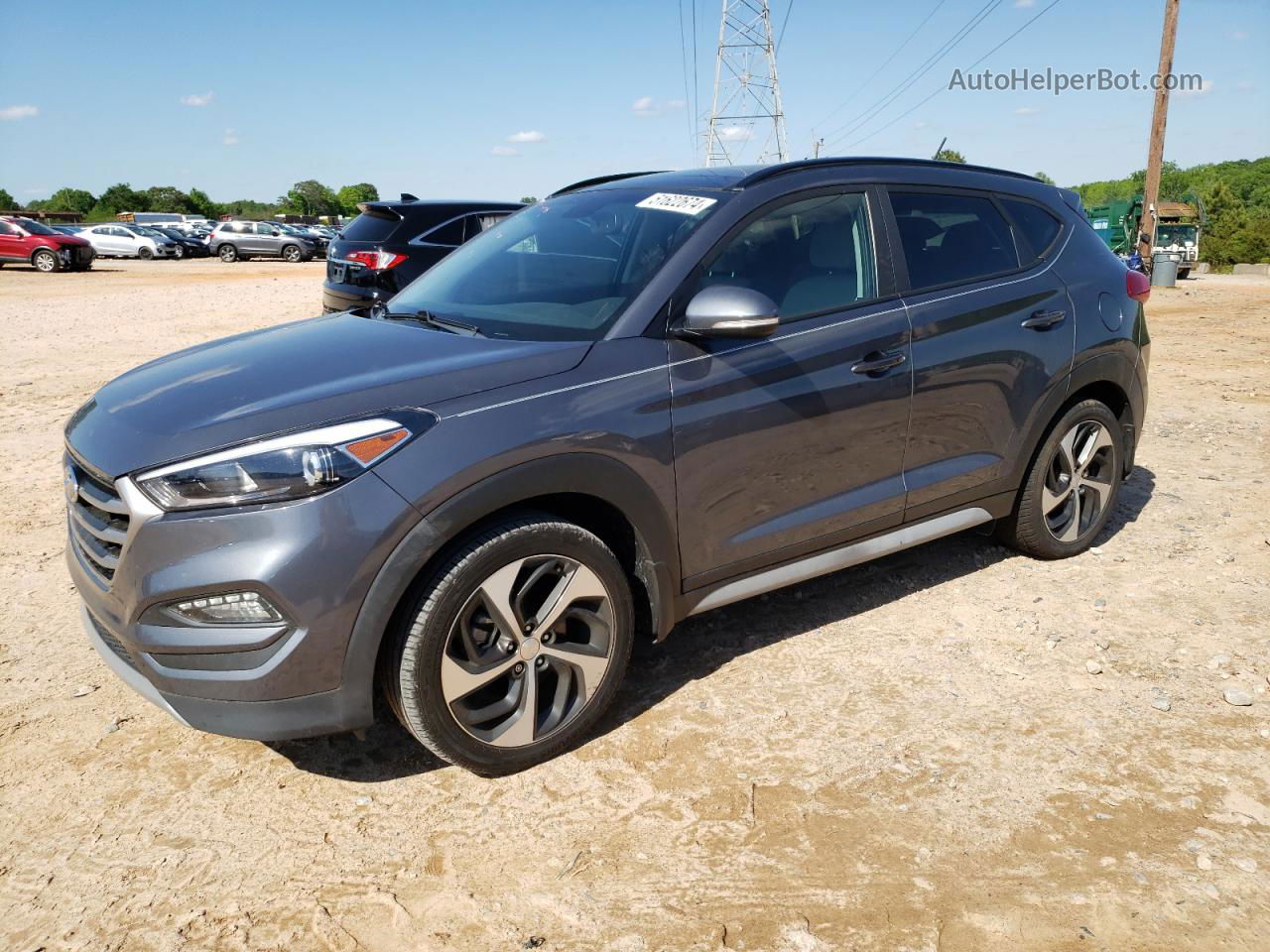 2017 Hyundai Tucson Limited Серый vin: KM8J33A22HU575519