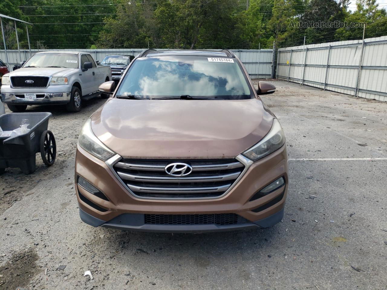 2016 Hyundai Tucson Limited Brown vin: KM8J33A23GU094838