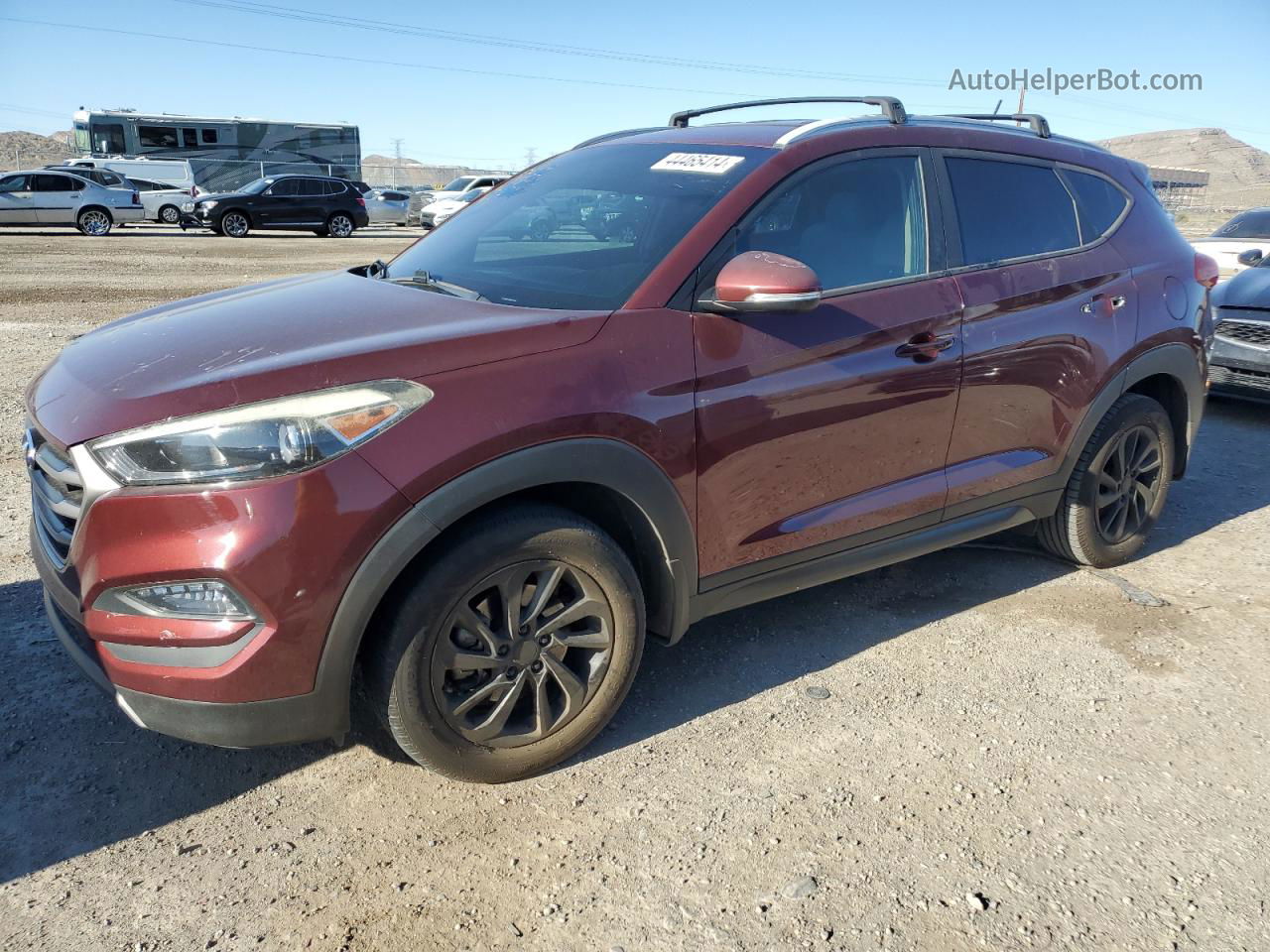 2016 Hyundai Tucson Limited Burgundy vin: KM8J33A23GU150017