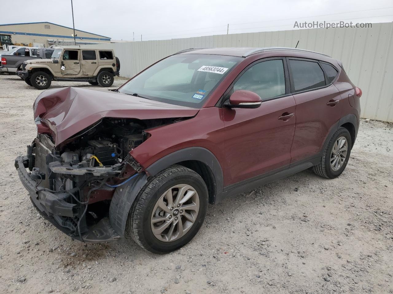 2016 Hyundai Tucson Limited Burgundy vin: KM8J33A23GU182563