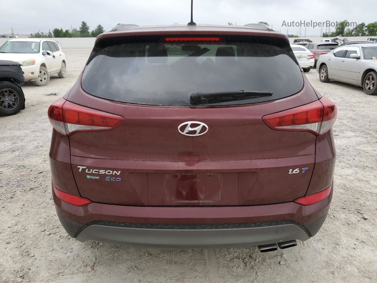 2016 Hyundai Tucson Limited Burgundy vin: KM8J33A23GU182563