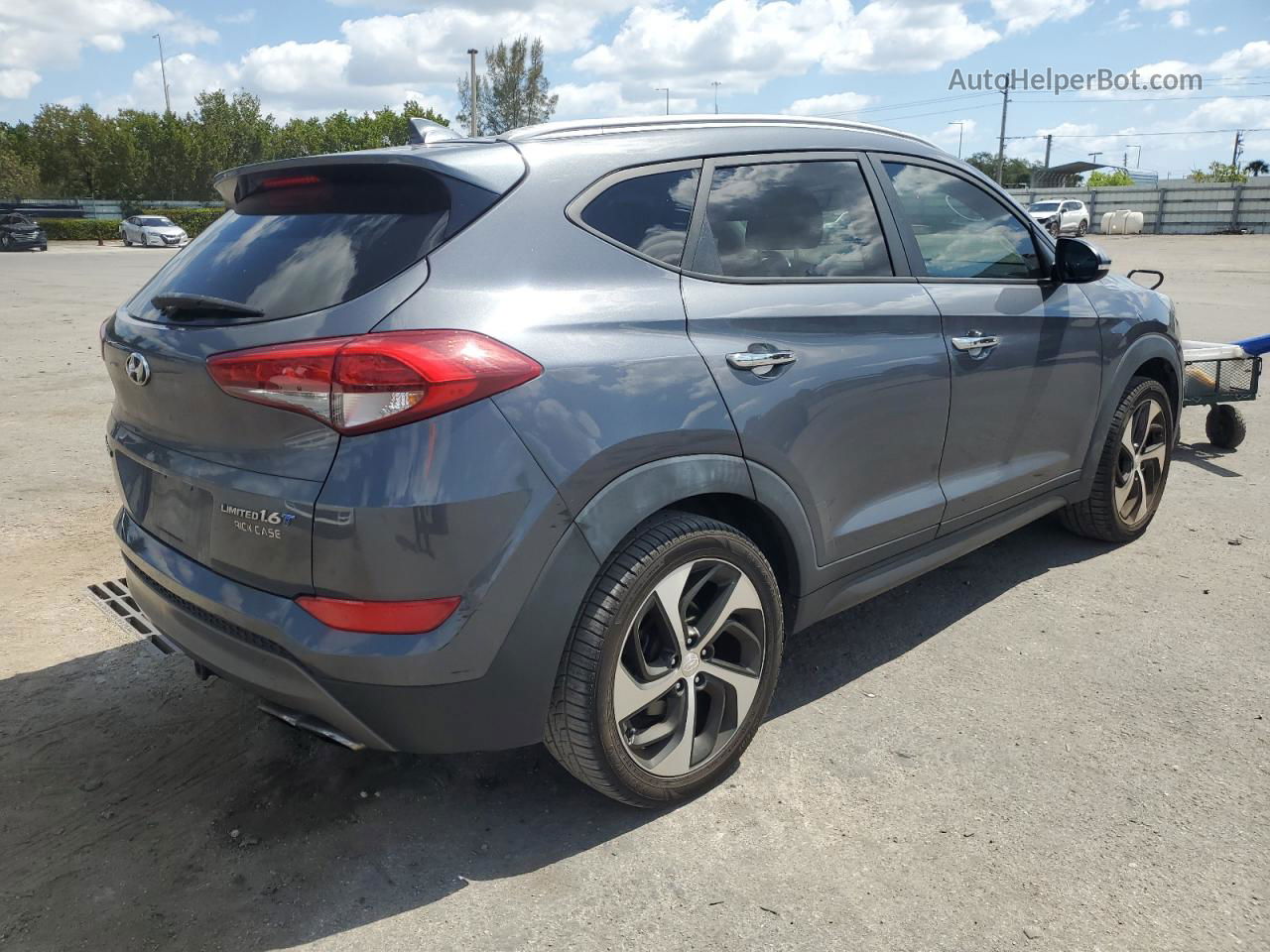 2016 Hyundai Tucson Limited Серый vin: KM8J33A23GU222723