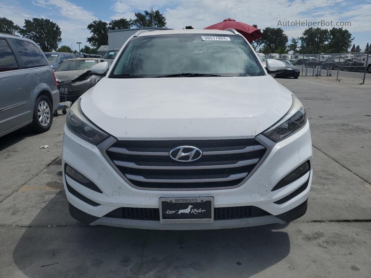 2017 Hyundai Tucson Limited White vin: KM8J33A23HU298654