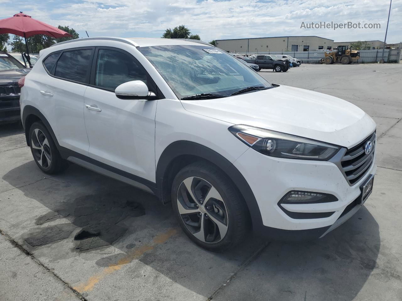 2017 Hyundai Tucson Limited Белый vin: KM8J33A23HU298654